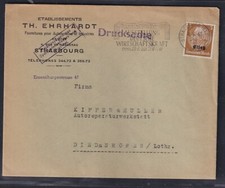 Dt. Okupacja 2. Wojna światowa, Alzacja, druk z EF. Mi.-nr 1