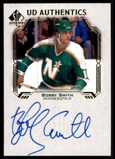 2021-22 SP AUTHENTIC UD AUTHENTICS BOBBY SMITH AUTO MINNESOTA NORTH STARS