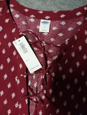 Old Navy Women's Size L Burgundy Short Sleeved Knee Length Shift Dress