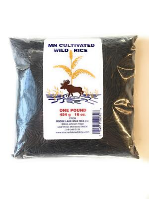 #ad Moose Lake Wild Rice Minnesota Cultivated Wild Black Rice with Recipes Ha... $25.20