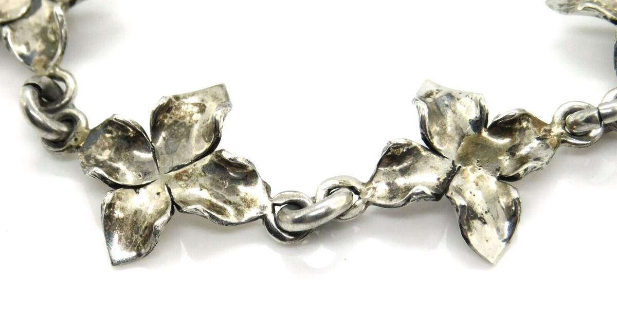 新品未使用 xolo CLAW LINK BRACELET 925 TAXCO VTG Taxco Mexico Modernist Link Bracelet 925 Sterling Silver