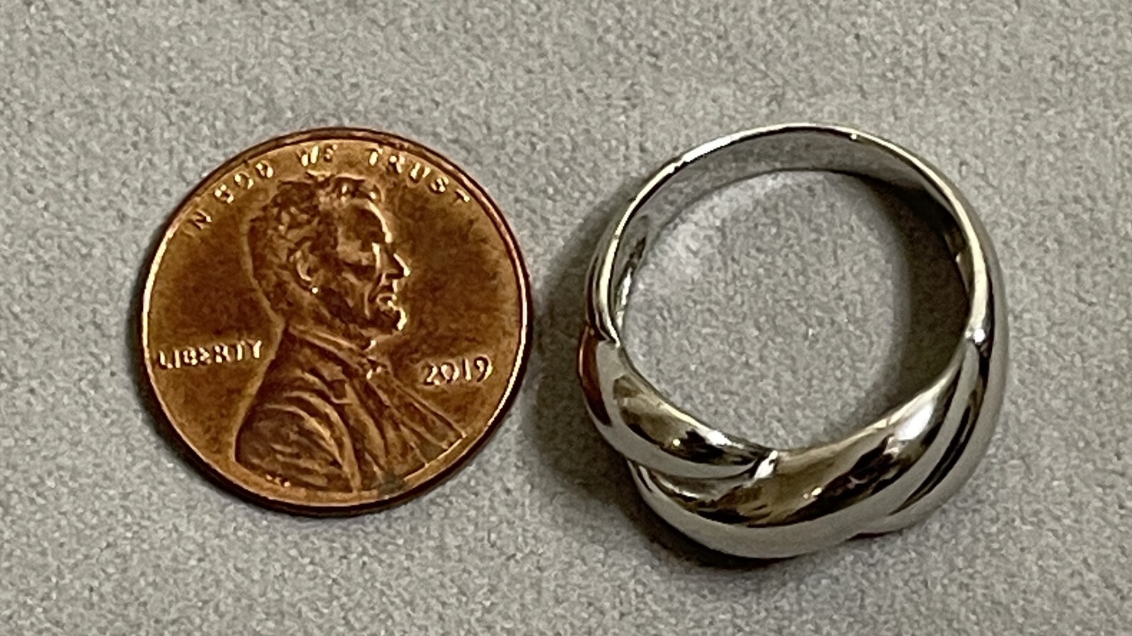 Solid Sterling Silver NF 925 Open Braid Design Ri… - image 5