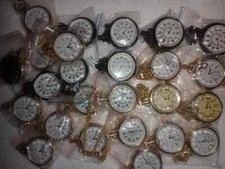 Lot of 25 Watch elgin vintage pocket Collectible Antique Brass Pocket Watch GIFT