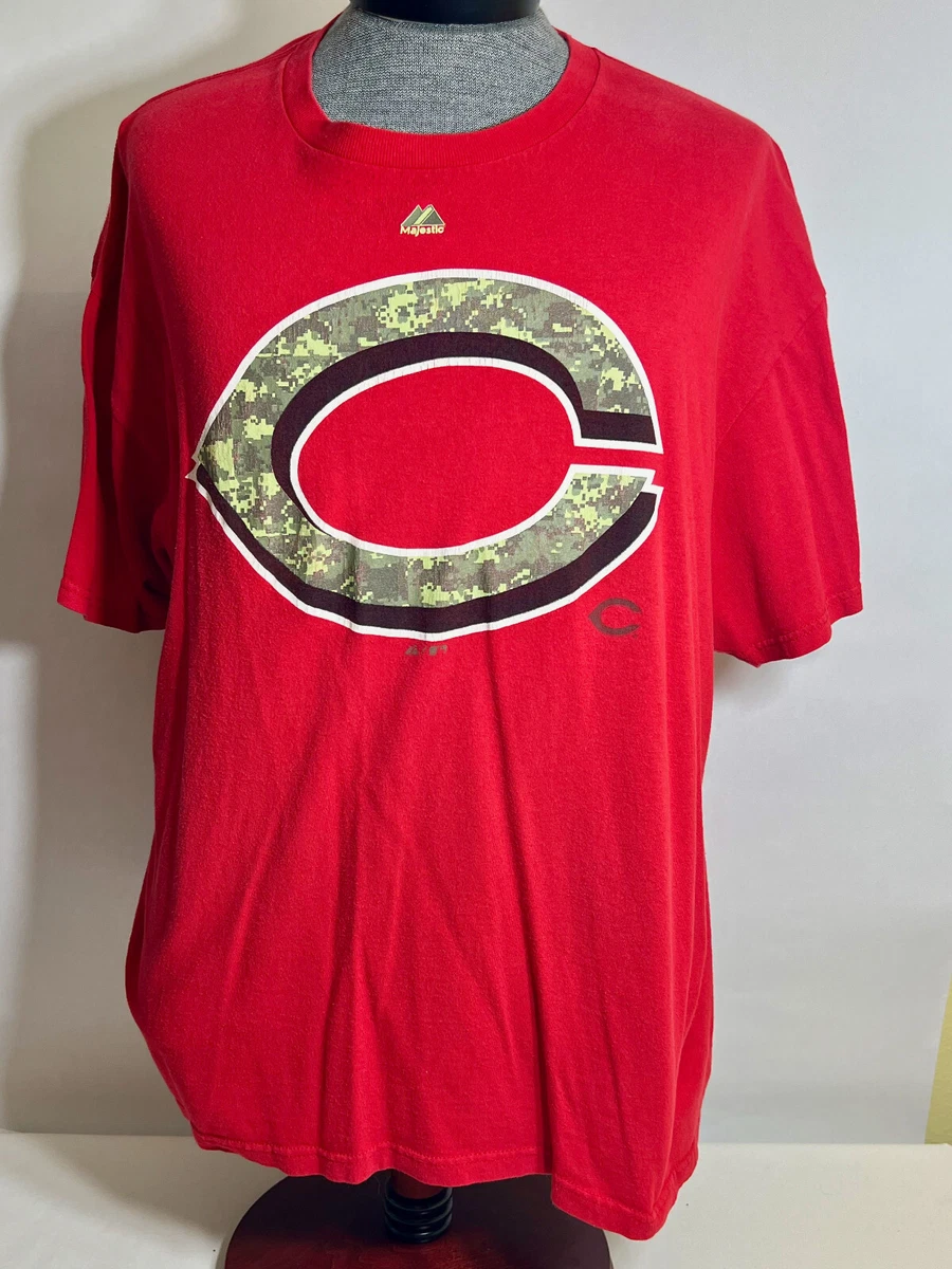 Cincinnati Reds Digital Camo 2XL Mens T Shirt Majestic MLB Baseball