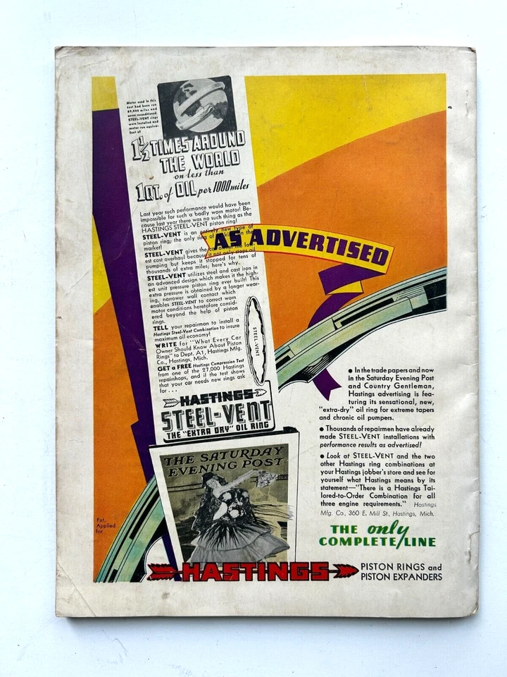 MOTOR MAGAZINE, Golf cover, May, 1936. Excellent Condition, NO mailing label - Image 2 of 3