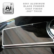 Aluminum Gas Tank Console Dash Insert For Harley Touring | Solid Gloss Black