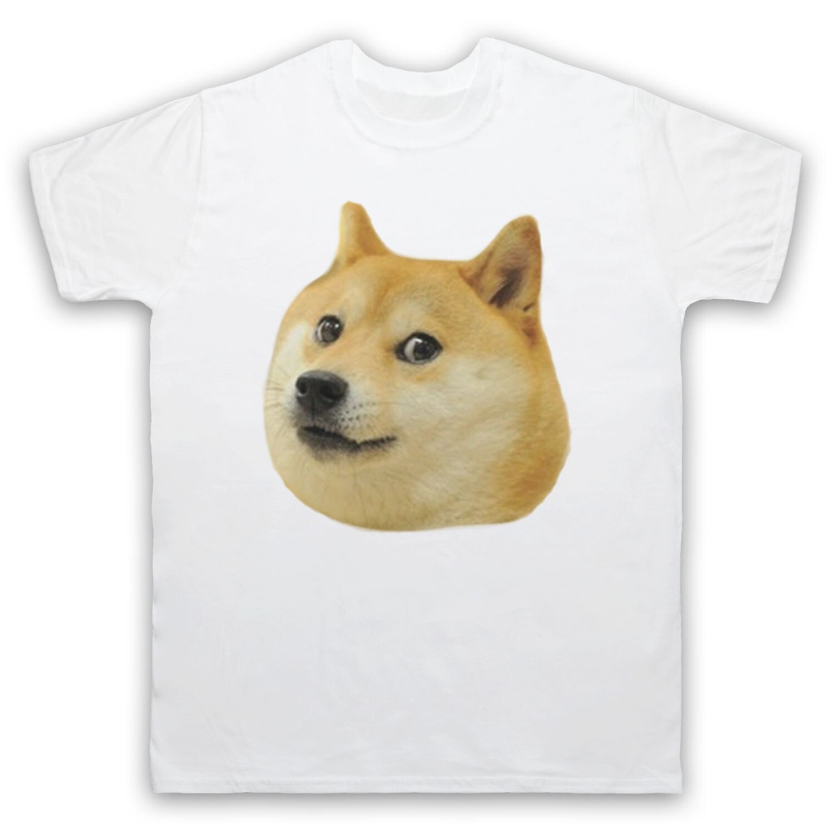 DOGE HEAD MEME FUNNY DOG SHIBA INU STARING JOKE MENS & WOMENS T-SHIRT | eBay