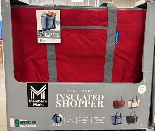 Sam's Club Cooler Tote Insulated Shopping Bag Shopper RED Member's Mark ...