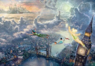 Disney Tinker Bell and Peter Pan Fly to Never Land 1000pcsjigsaw