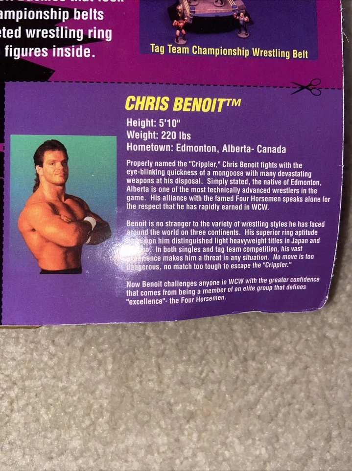 Figuras de acción WWE Chris Benoit WCW OSFTM 1997 FIGURA RUMBLE EN PAQUETE Foto 3 de 3