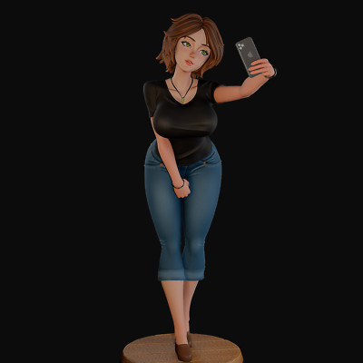 Aunt Cass Hamada, Big Hero 6, sexy Pin Up, Figur, 3D Druck, UNBEMALT