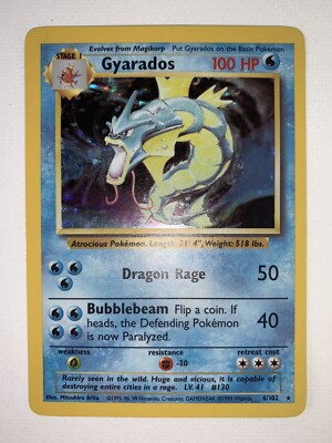 best sleeves for pokemon cards reddit Gyarados Holo 6/102 (Wizard, Pokemon 1999) ** PSA Graded 6 **| Bitz &  Buttons main image 0