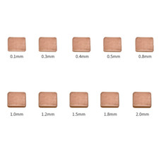 100 pieces heatsink copper shim thermal pads 15 15mm/20 20mm 0.1-2.0mm thickness