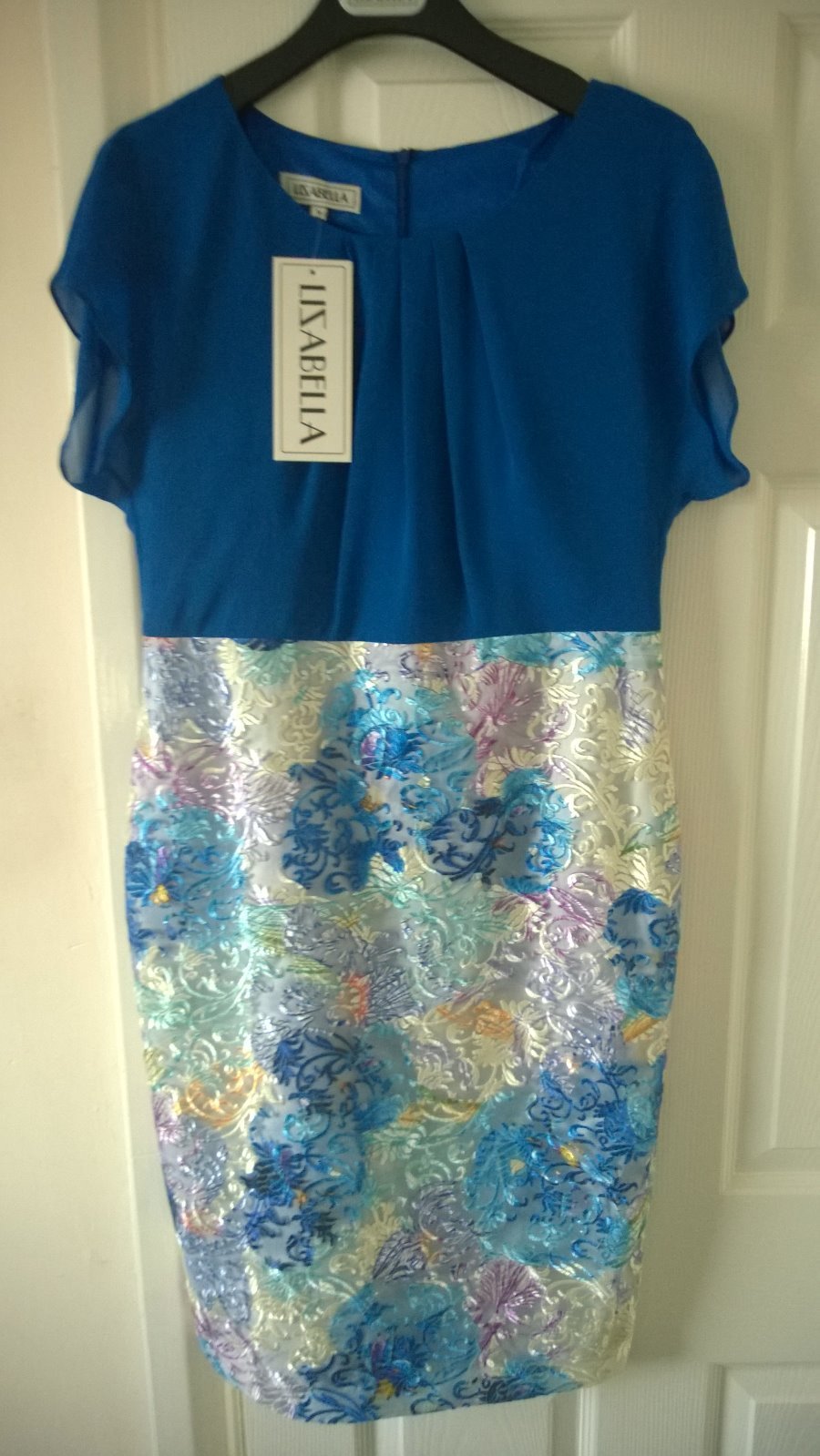 LizaBella Blue Lace & Chiffon Designer Dress eBay