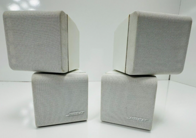 2 Bose Lifestyle Acoustimass Jewel Double Cube Speakers White