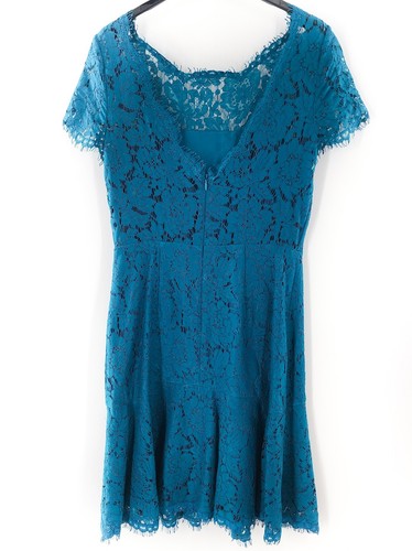 DIANE VON FURSTENBERG DVF Fifi Lace Dress in Peacock $428 Size 4 - Picture 4 of 8