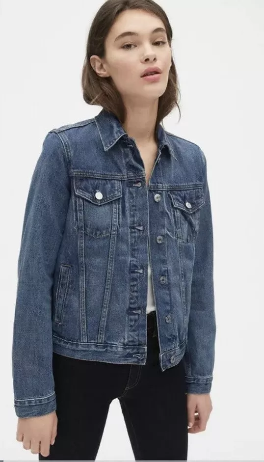 Gap 1969 RN 54023 denim jacket S- XXS Trending For Spring! eBay GAP 1969 Black Denim Jacket
