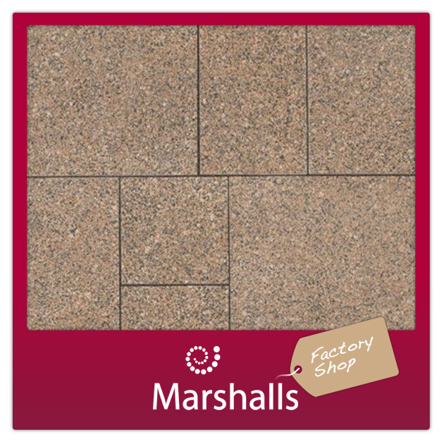 GRANITE PAVING FLAGS MARSHALLS ECLIPSE PAVING TERRACOTTA 800X200X25MM