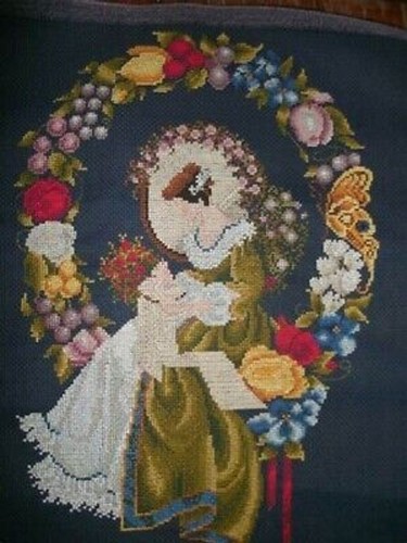 SCHEMA A PUNTO CROCE DONNA CON IL FILO LADY OF THE THREAD CROSS STITCH DMC - 第 1/2 張圖片