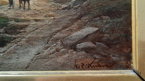 Nicolai von Astudin (1847-1925) Gemälde mit Prunkrahmen, Mittelgebirgslandschaft - Imagen 17 de 23