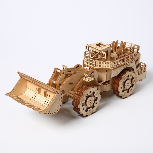 3D Puzzle Wooden Forklift Model STEM Engineering Toy For Kids DIY Desk Decor - Bild 6 von 19