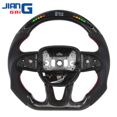 Carbon Fiber LED Steering Wheel Fit Dodge Challenger Hellcat Charger with Heated