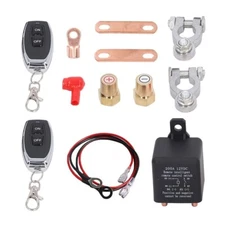 Wireless Dual Remote 12V Master Kill Cut-off Switch Car Battery Disconnect Relay