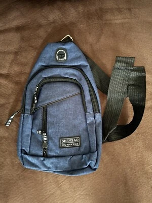 Men Women Sling Bag Chest Fanny Packs Cross Body Travel Sports Shoulder Backpack - Image 1 of 2