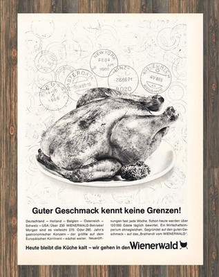 Wienerwald - Reklame Werbeanzeige Original-Werbung 1967 (1)