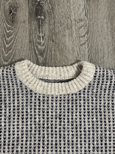 LL Bean Wool Sweater Womens XL Birdseye Gray Pullover Fisherman Grandma - Picture 4 of 9