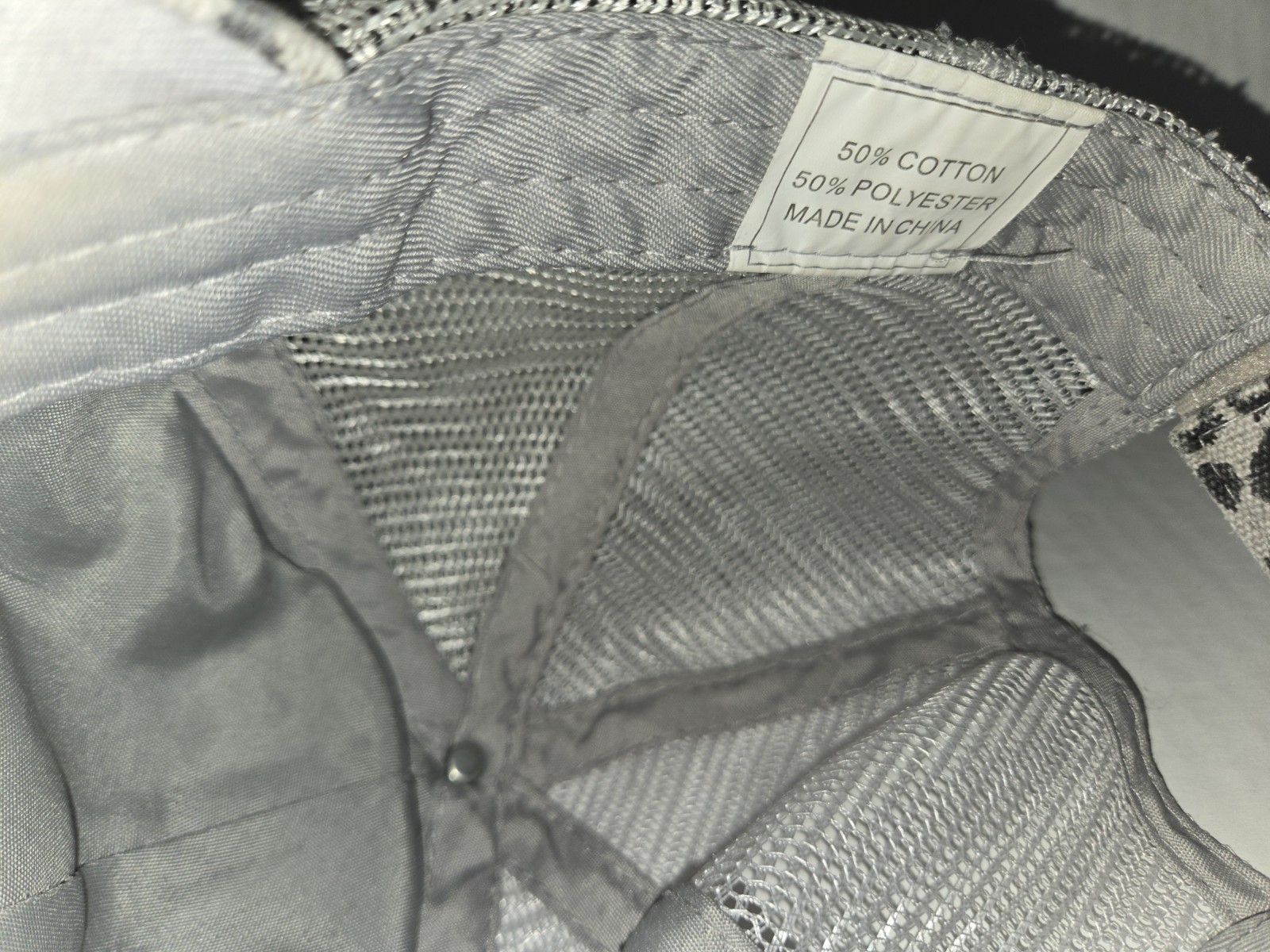 "ROCKS" Gray Leopard Cheetah Pattern Mesh Snapbac… - image 13