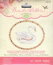 *Rare* Sizzix Brenda Walton Sizzlits Large, Swan and Leafy Frame 658336
