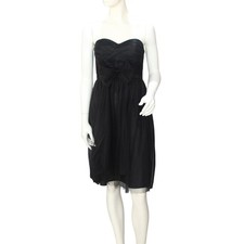 BR Black Strapless Chiffon Cocktail Dress Size 4