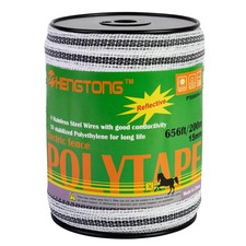 Electric Fence Poly Tape with Reflective Strip for Horse 656 ft
