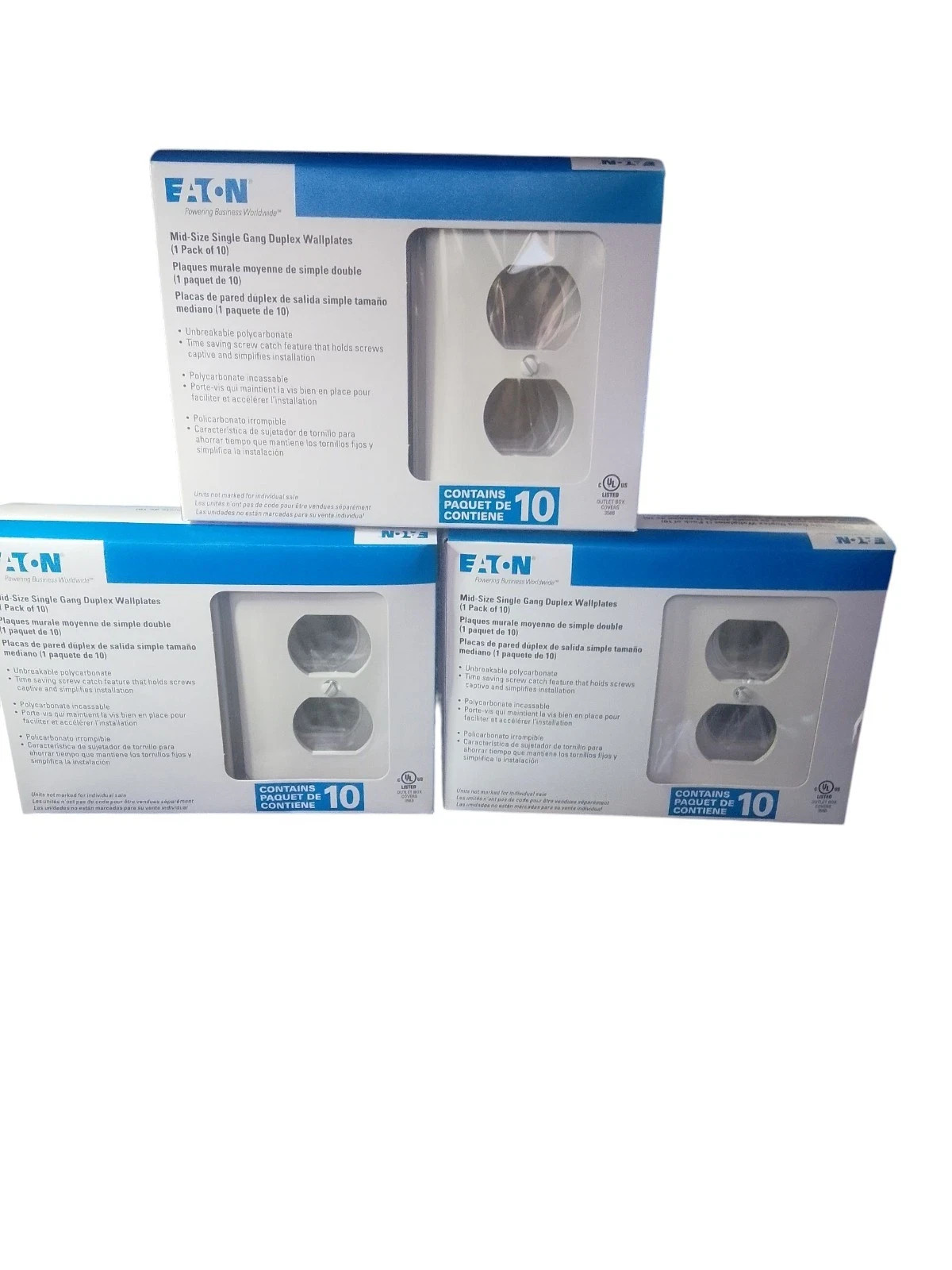 White Outlet Cover - 30 Pack Total