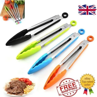 2 X PREMIUM KOCHZANGE 10'' ZOLL STRAPAZIERFÄHIG ANTIHAFT EDELSTAHL UTENSIL