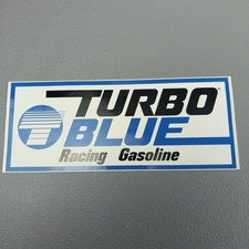 Turbo Blue Gasoline Marine NHRA drag racing hot rod sticker decal 1990s pair