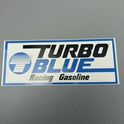 #ad Turbo Blue Gasoline Marine NHRA drag racing hot rod sticker decal 1990s pair $8.49