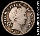 1892 Silver Barber Dime - Scarce  Better Date  No Reserve  #i4704