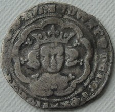 Edward III Pre-Treaty Period Groat London Series C S1544 26mm 4.50g reads EDWAPD