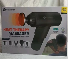 FIRST HEALTH Heat Therapy Massager Gun 6 Speed Setting Sore Muscles Workout Pain