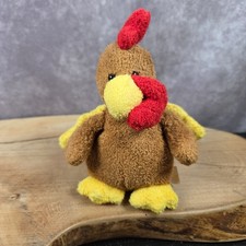 Russ Berrie Plush Turkey Carver Soft Chamois Bean Bottom 6" Thanksgiving Stuffed