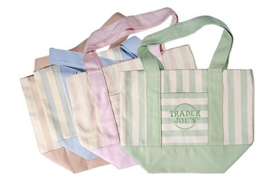 NWT Trader Joe's Striped Canvas Mini Tote Set of 4 Summer 2026 FREE SHIPPING