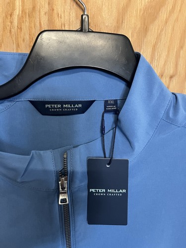 Peter Millar Crown Crafted Mens Contour Full Zip Vest. Brook Blue Medium. $245 - Picture 5 of 11