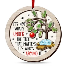 Christmas Family Ornament Gifts for Women Men - Wooden Christmas Ornaments 20...