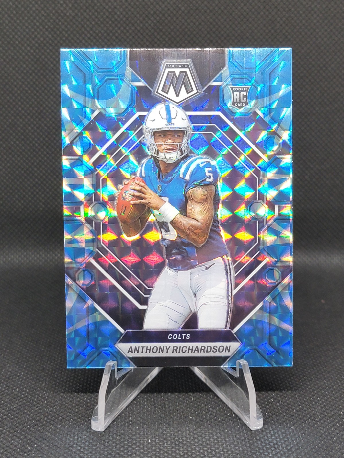 2023 Panini Mosaic - Anthony Richardson #282 Reactive Blue Mosaic Prizm