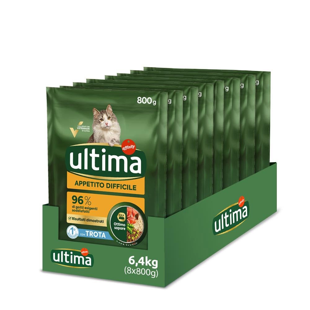 Stock Ultima Gatto Appetito Difficile Trota 8x800g | Offerta Stock