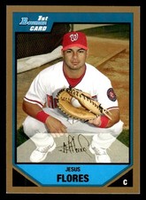 2007 Bowman #BP54 Jesus Flores Prospects Gold Card Washington Nationals