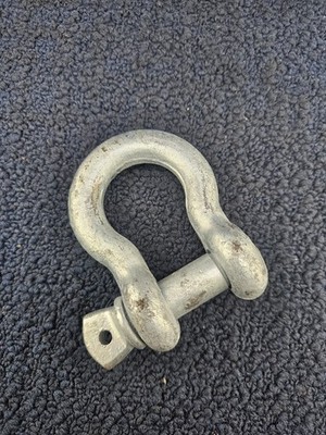 48PX64 Galvanized Steel Screw Pin Anchor Bow Lifting Shackle 3/4'' 4-Ton Grey
