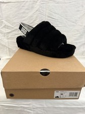 UGG Australia Fluff Yeah Women's Slide Sandal, Size US 10 - Black
